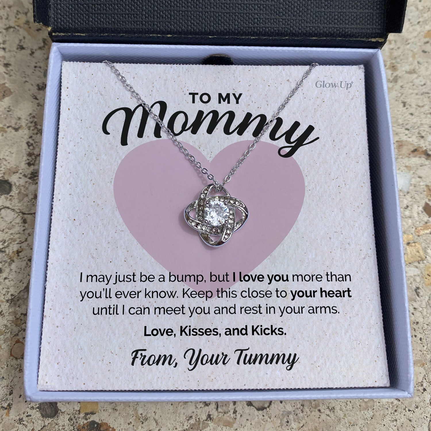 litzzy To My Mommy - I Love You - Love Knot necklace Jewelry   