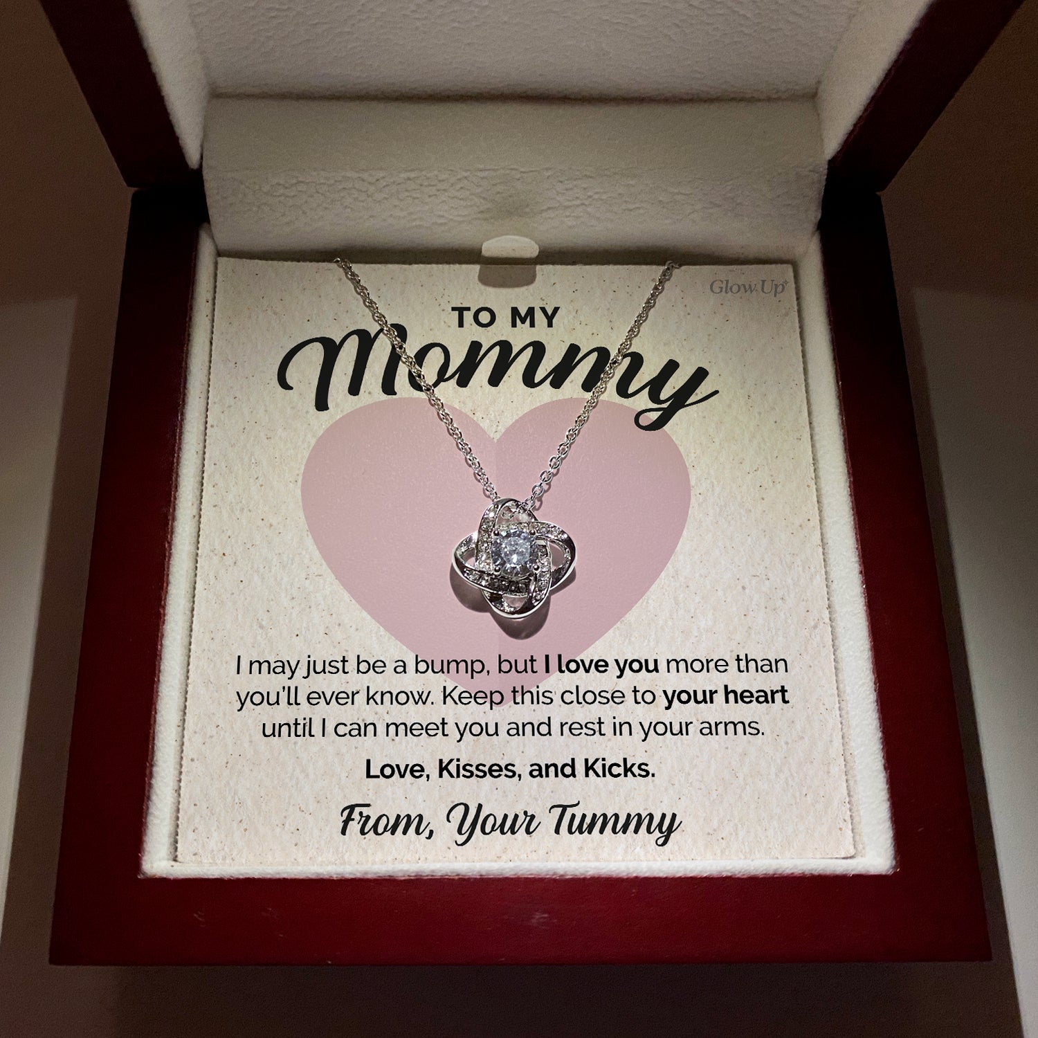 litzzy To My Mommy - I Love You - Love Knot necklace Jewelry   