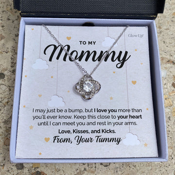 litzzy To My Mommy - I Love You - Sky - Love Knot necklace Jewelry   