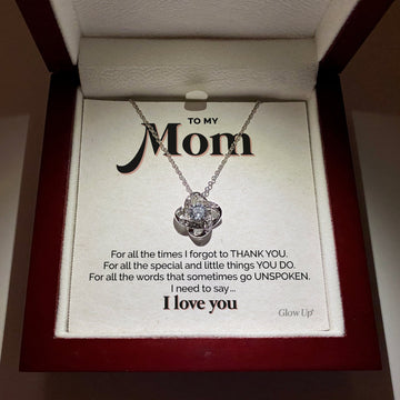 litzzy To My Mom - Thank You - Loveknot necklace Jewelry   