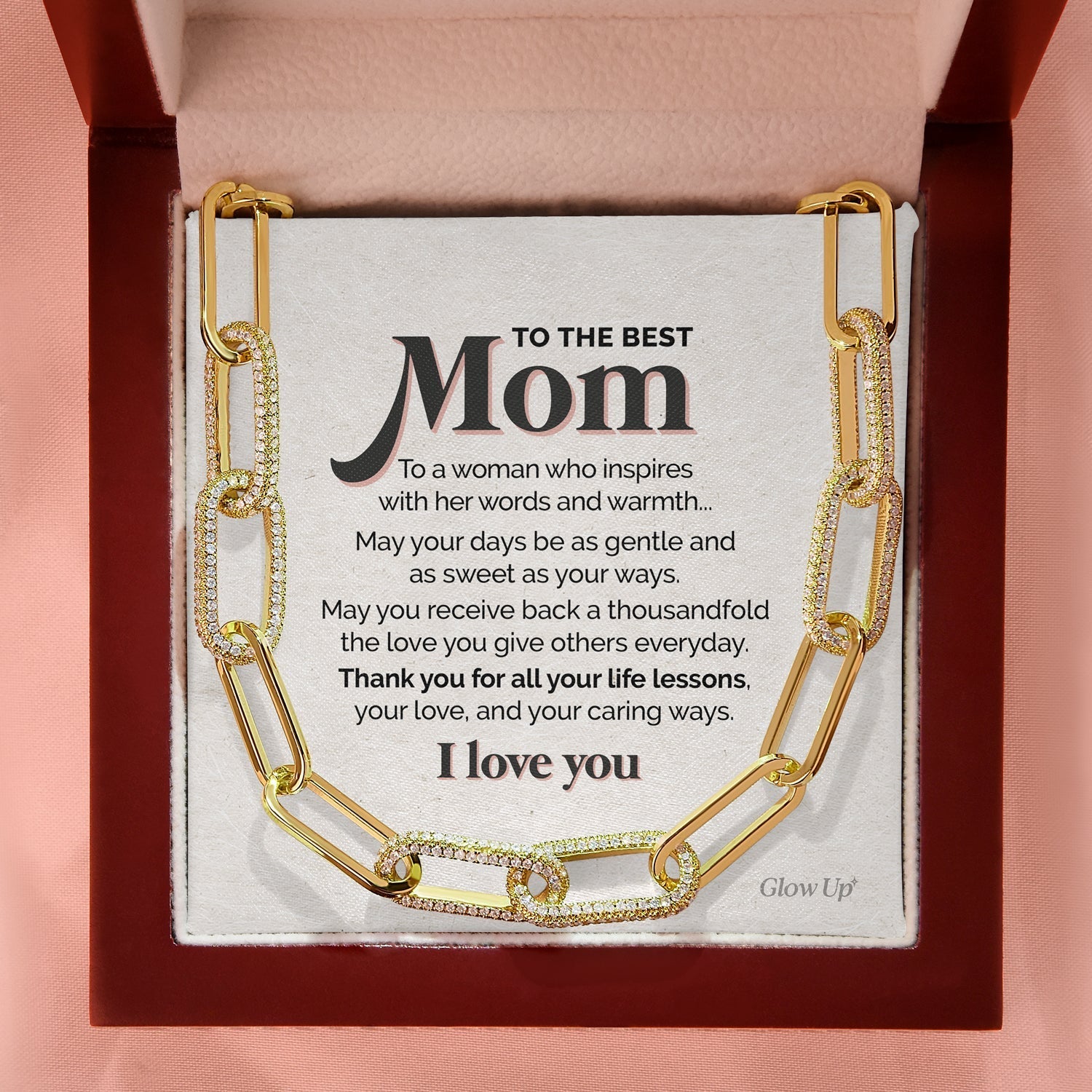 litzzy To the Best Mom - A woman who inspires - Forever link chain Jewelry   