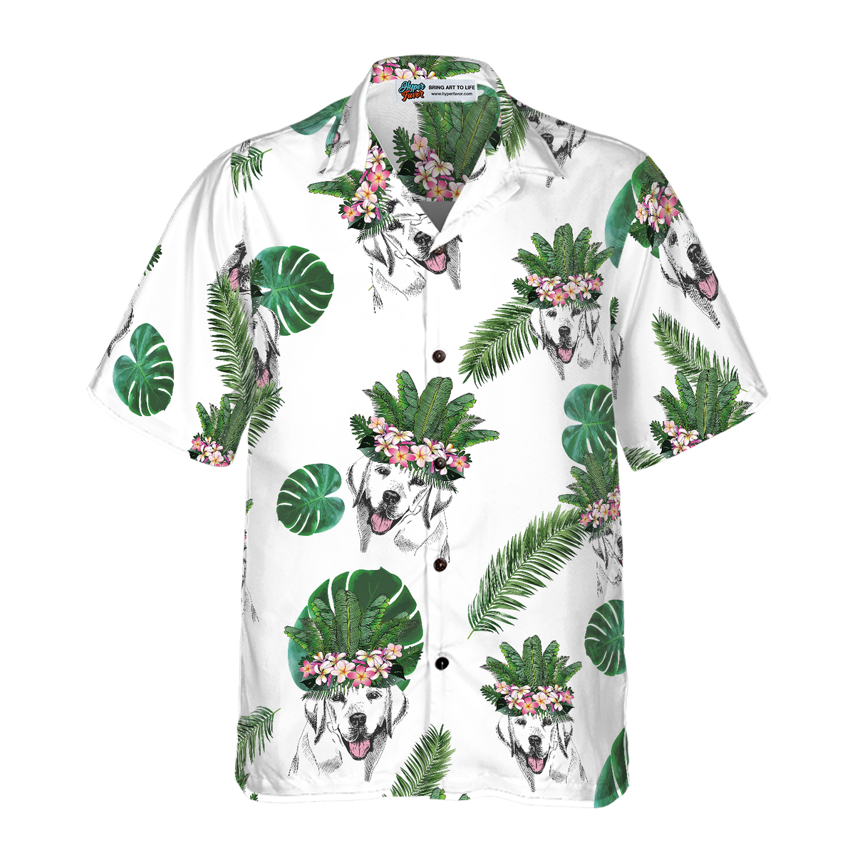 litzzy Labrador Retriever Hawaiian Shirt, Labrador Retriever Tropical Summer, Tropical Flowers Aloha Shirt For Men, Women - Perfect Gift For Labrador Retriever Lover, dog hawaiian shirt Hawaii Shirt   