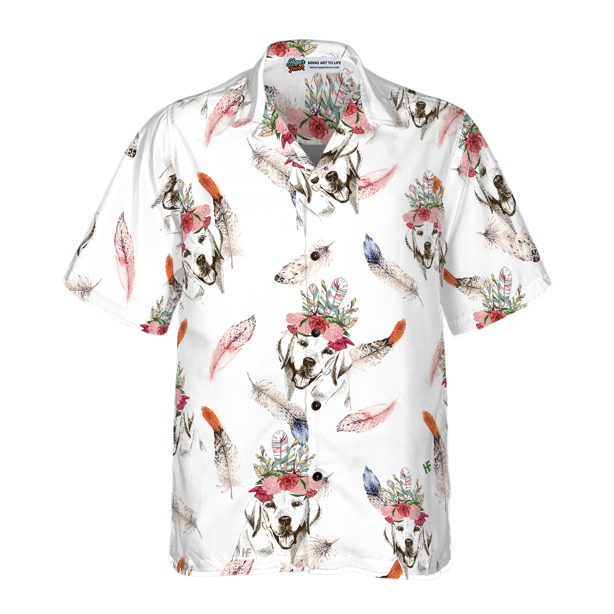 litzzy Labrador Retriever Hawaiian Shirt, Labrador Retriever Boho Chic Dogs Aloha Shirt For Men, Women - Perfect Gift For Labrador Retriever Lover, dog hawaiian shirt Hawaii Shirt   