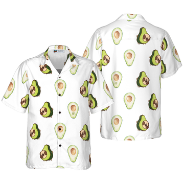 litzzy Pug Hawaiian Shirt, Pug Shirt, Avocado Seamless Dogs Aloha Shirt For Men, Women - Perfect Gift For Pug Lover, dog hawaiian shirt Hawaii Shirt   
