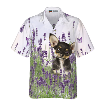 litzzy Chihuahua Hawaiian Shirt, Chihuahua Dog, Lavender Aloha Shirt For Men, Women - Perfect Gift For Chihuahua Lover, dog hawaiian shirt Hawaii Shirt   
