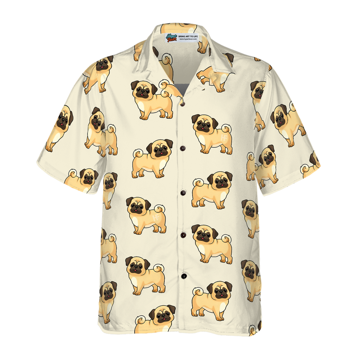 litzzy Pug Hawaiian Shirt, Cute Pug Aloha Shirt For Men, Women - Perfect Gift For Pug Lover, dog hawaiian shirt Hawaii Shirt   