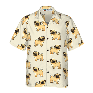 litzzy Pug Hawaiian Shirt, Cute Pug Aloha Shirt For Men, Women - Perfect Gift For Pug Lover, dog hawaiian shirt Hawaii Shirt   