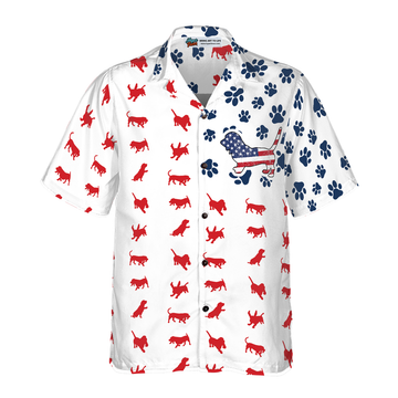 litzzy Basset Hound Hawaiian Shirt, Basset Hound American Flag Aloha Shirt For Men, Women - Perfect Gift For Basset Hound Lover, dog hawaiian shirt Hawaii Shirt   