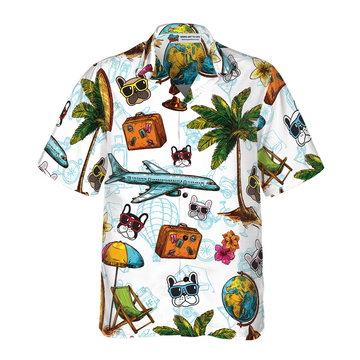 litzzy Bulldog Hawaiian Shirt, French Bulldog Sunglasses Aloha Shirt For Men, Women - Perfect Gift For Bulldog Lover, dog hawaiian shirt Hawaii Shirt   