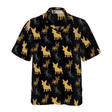 litzzy Chihuahua Hawaiian Shirt, Golden Chihuahua Aloha Shirt For Men, Women - Perfect Gift For Chihuahua Lovers, dog hawaiian shirt Hawaii Shirt   