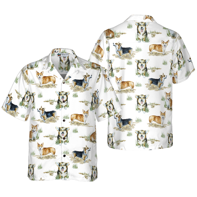 litzzy Corgi Hawaiian Shirt, Smiling Corgi Aloha Shirt For Men, Women - Perfect Gift For Corgi Lovers, dog hawaiian shirt Hawaii Shirt   