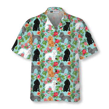 litzzy Poodle Hawaiian Shirt, Tropical Flowers Aloha Shirt For Men, Women - Perfect Gift For Poodle Lovers, dog hawaiian shirt Hawaii Shirt   