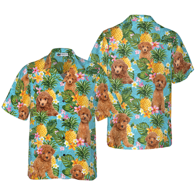 litzzy Poodle Hawaiian Shirt, Pineapple Poodle Lover Aloha Shirt For Men, Women - Perfect Gift For Poodle Lovers, dog hawaiian shirt Hawaii Shirt   