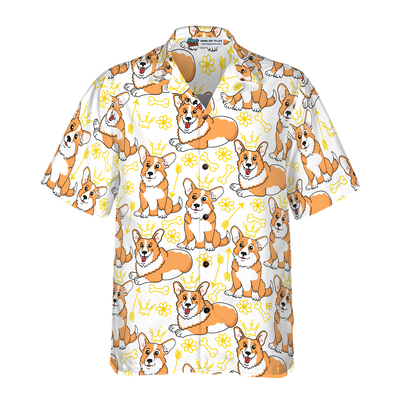 litzzy Corgi Hawaiian Shirt, Corgi Pembroke Aloha Shirt For Men, Women - Perfect Gift For Corgi Lovers, dog hawaiian shirt Hawaii Shirt   