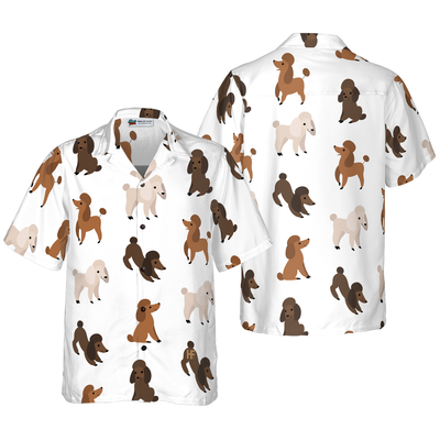 litzzy Poodle Hawaiian Shirt, Puppies Run Around Poodle Aloha Shirt For Men, Women - Perfect Gift For Poodle Lovers, dog hawaiian shirt Hawaii Shirt   