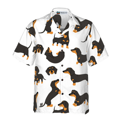 litzzy Dachshund Pattern Hawaiian Shirt, Dachshund Aloha Shirt For Men, Women - Perfect Gift For Dachshund Lovers, dog hawaiian shirt Hawaii Shirt   