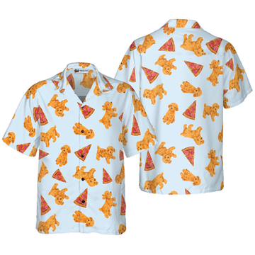 litzzy Poodles Hawaiian Shirt, Pizza And Cute Poodles Aloha Shirt For Men, Women - Perfect Gift For Poodle Lovers, dog hawaiian shirt Hawaii Shirt   