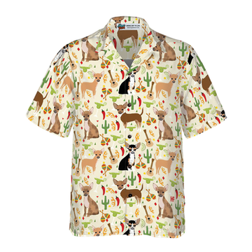 litzzy Chihuahua Hawaiian Shirt, Fiesta Chihuahua And Margaritas Celebration Aloha Shirt For Men, Women - Perfect Gift For Chihuahua Lovers, dog hawaiian shirt Hawaii Shirt   