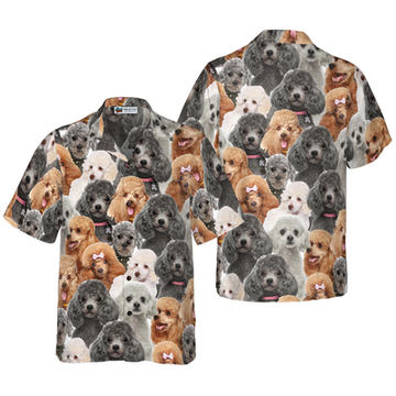 litzzy Poodles Hawaiian Shirt, Poodles In Different Colors Aloha Shirt For Men, Women - Perfect Gift For Poodle Lovers, dog hawaiian shirt Hawaii Shirt   