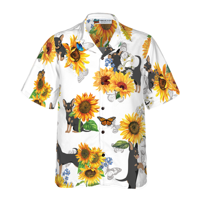 litzzy Chihuahua Hawaiian Shirt, Chihuahua Lover, Sunflower Aloha Shirt For Men, Women - Perfect Gift For Chihuahua Lovers, dog hawaiian shirt Hawaii Shirt   