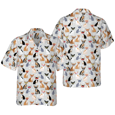 litzzy Chihuahua Hawaiian Shirt, Stylish Chihuahua With Glasses Aloha Shirt For Men, Women - Perfect Gift For Chihuahua Lovers, dog hawaiian shirt Hawaii Shirt   