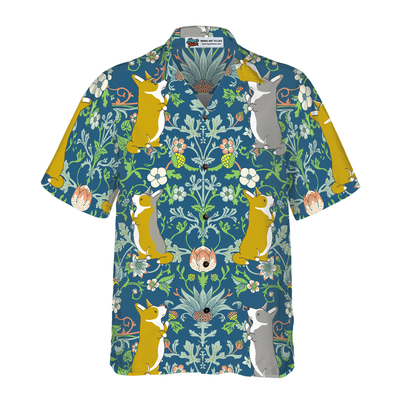 litzzy Corgi Hawaiian Shirt, The Magical Forest Corgi Aloha Shirt For Men, Women - Perfect Gift For Corgi Lovers, dog hawaiian shirt Hawaii Shirt   