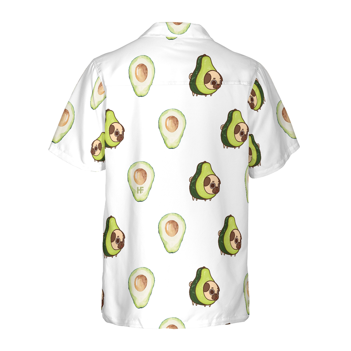 litzzy Pug Hawaiian Shirt, Pug Shirt, Avocado Seamless Dogs Aloha Shirt For Men, Women - Perfect Gift For Pug Lover, dog hawaiian shirt Hawaii Shirt   