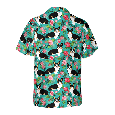 litzzy Corgi Hawaiian Shirt, Tropical Floral Corgi Aloha Shirt For Men, Women - Perfect Gift For Corgi Lovers, dog hawaiian shirt Hawaii Shirt   