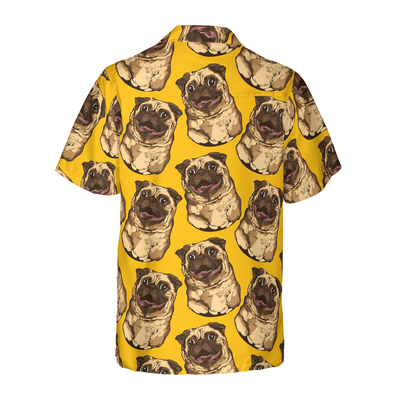 litzzy Pug Hawaiian Shirt, Cute Pug Seamless Pattern Aloha Shirt For Men, Women - Perfect Gift For Pug Lovers, dog hawaiian shirt Hawaii Shirt   