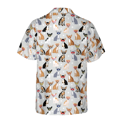 litzzy Chihuahua Hawaiian Shirt, Stylish Chihuahua With Glasses Aloha Shirt For Men, Women - Perfect Gift For Chihuahua Lovers, dog hawaiian shirt Hawaii Shirt   