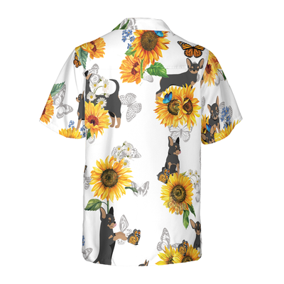 litzzy Chihuahua Hawaiian Shirt, Chihuahua Lover, Sunflower Aloha Shirt For Men, Women - Perfect Gift For Chihuahua Lovers, dog hawaiian shirt Hawaii Shirt   