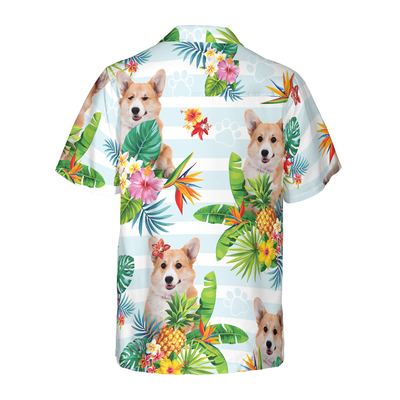 litzzy Corgi Hawaiian Shirt, Tropical Flower Corgi Aloha Shirt For Men, Women And Women - Perfect Gift For Corgi Lovers, dog hawaiian shirt Hawaii Shirt   