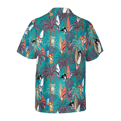 litzzy Chihuahua Hawaiian Shirt, Chihuahua Surfboard, Palm Tree Aloha Shirt For Men, Women - Perfect Gift For Chihuahua Lovers, dog hawaiian shirt Hawaii Shirt   