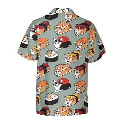 litzzy Corgi Hawaiian Shirt, Sushi Corgi Aloha Shirt For Men, Women - Perfect Gift For Corgi Lovers, dog hawaiian shirt Hawaii Shirt   