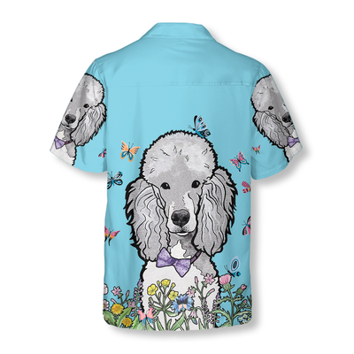 litzzy Poodle Hawaiian Shirt, Lady Poodle, Colorful Butterflies Aloha Shirt For Men, Women - Perfect Gift For Poodle Lovers, dog hawaiian shirt Hawaii Shirt   