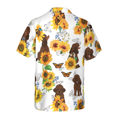 litzzy Poodle Hawaiian Shirt, Poodle Lover, Sunflowers Aloha Shirt For Men, Women - Perfect Gift For Poodle Lovers, dog hawaiian shirt Hawaii Shirt   