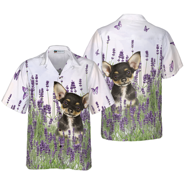 litzzy Chihuahua Hawaiian Shirt, Chihuahua Dog, Lavender Aloha Shirt For Men, Women - Perfect Gift For Chihuahua Lover, dog hawaiian shirt Hawaii Shirt   