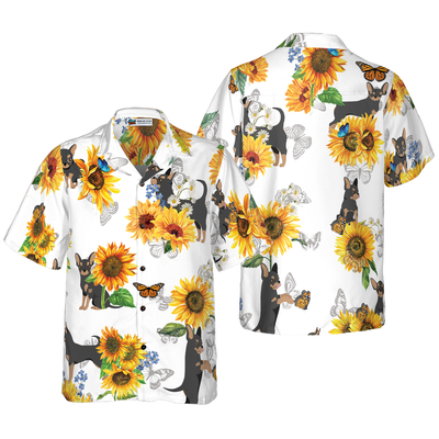 litzzy Chihuahua Hawaiian Shirt, Chihuahua Lover, Sunflower Aloha Shirt For Men, Women - Perfect Gift For Chihuahua Lovers, dog hawaiian shirt Hawaii Shirt   