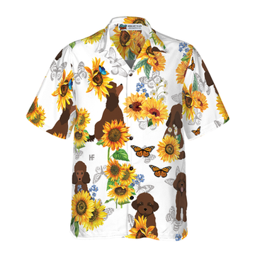 litzzy Poodle Hawaiian Shirt, Poodle Lover, Sunflowers Aloha Shirt For Men, Women - Perfect Gift For Poodle Lovers, dog hawaiian shirt Hawaii Shirt   
