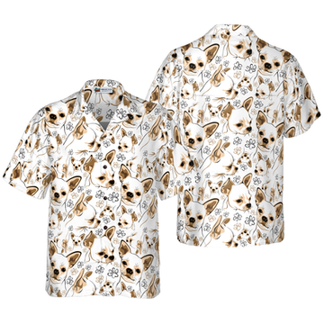 litzzy Chihuahua Hawaiian Shirt, Chihuahua Lover, Cute Chihuahua Aloha Shirt For Men, Women - Perfect Gift For Chihuahua Lovers, dog hawaiian shirt Hawaii Shirt   