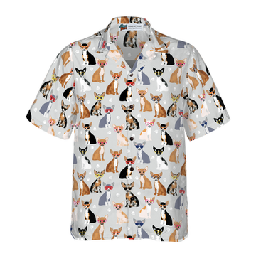 litzzy Chihuahua Hawaiian Shirt, Stylish Chihuahua With Glasses Aloha Shirt For Men, Women - Perfect Gift For Chihuahua Lovers, dog hawaiian shirt Hawaii Shirt   