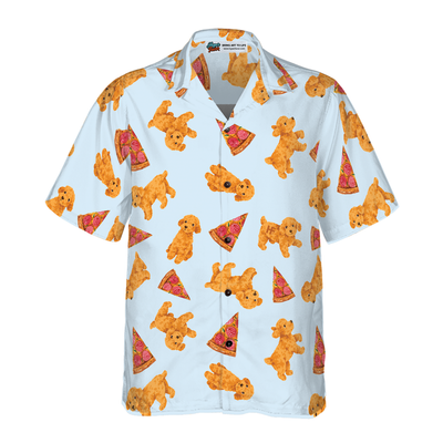 litzzy Poodles Hawaiian Shirt, Pizza And Cute Poodles Aloha Shirt For Men, Women - Perfect Gift For Poodle Lovers, dog hawaiian shirt Hawaii Shirt   