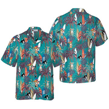 litzzy Chihuahua Hawaiian Shirt, Chihuahua Surfboard, Palm Tree Aloha Shirt For Men, Women - Perfect Gift For Chihuahua Lovers, dog hawaiian shirt Hawaii Shirt   