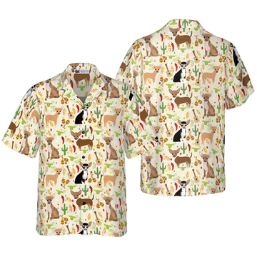 litzzy Chihuahua Hawaiian Shirt, Fiesta Chihuahua And Margaritas Celebration Aloha Shirt For Men, Women - Perfect Gift For Chihuahua Lovers, dog hawaiian shirt Hawaii Shirt   
