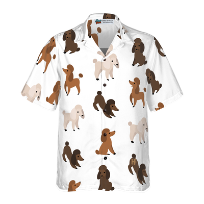 litzzy Poodle Hawaiian Shirt, Puppies Run Around Poodle Aloha Shirt For Men, Women - Perfect Gift For Poodle Lovers, dog hawaiian shirt Hawaii Shirt   