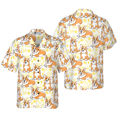 litzzy Corgi Hawaiian Shirt, Corgi Pembroke Aloha Shirt For Men, Women - Perfect Gift For Corgi Lovers, dog hawaiian shirt Hawaii Shirt   