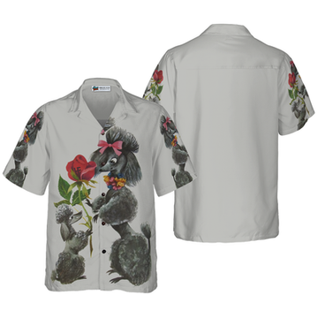 litzzy Poodle Hawaiian Shirt, Sweet Poodles, Red Rose Aloha Shirt For Men, Women - Perfect Gift For Poodle Lovers, dog hawaiian shirt Hawaii Shirt   