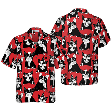 litzzy Bulldog Hawaiian Shirt, Funny Bulldog, Red French Bulldog Aloha Shirt For Men, Women - Perfect Gift For Bulldog Lovers, dog hawaiian shirt Hawaii Shirt   