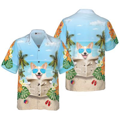 litzzy Corgi Hawaiian Shirt, Corgi Wear Sunglasses Aloha Shirt For Men, Women - Perfect Gift For Corgi Lovers, dog hawaiian shirt Hawaii Shirt   
