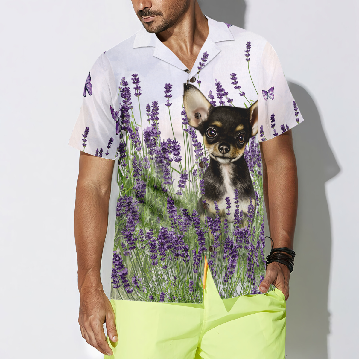 litzzy Chihuahua Hawaiian Shirt, Chihuahua Dog, Lavender Aloha Shirt For Men, Women - Perfect Gift For Chihuahua Lover, dog hawaiian shirt Hawaii Shirt   